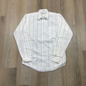 Pierre Balmain Shirt Mens 15 34/35 White Striped Egyptian Cotton Made in USA